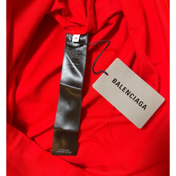 Balenciaga Political Campaign Logo T-Shirt Red Fits Size M - Picture 5 of 6
